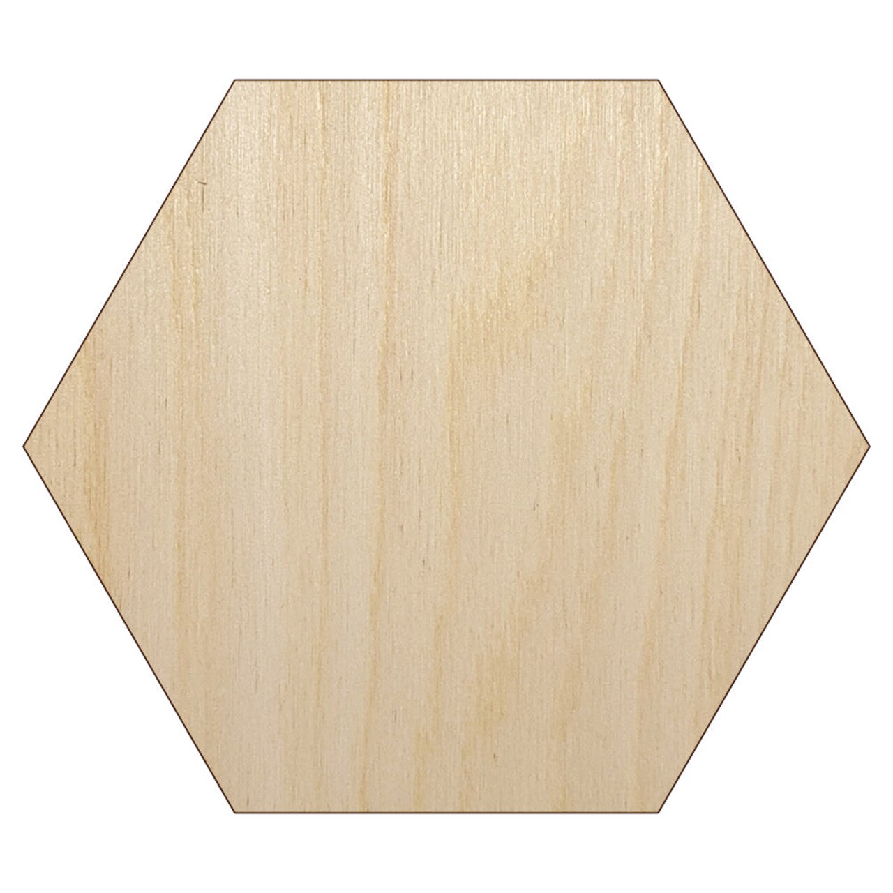 Polygon Solid Unfinished Wood Shape Piece Cutout for DIY Craft Projects